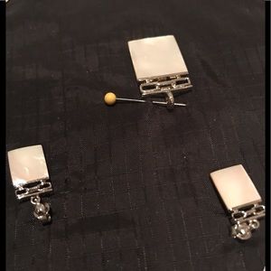 Sterling silver and mother of pearl